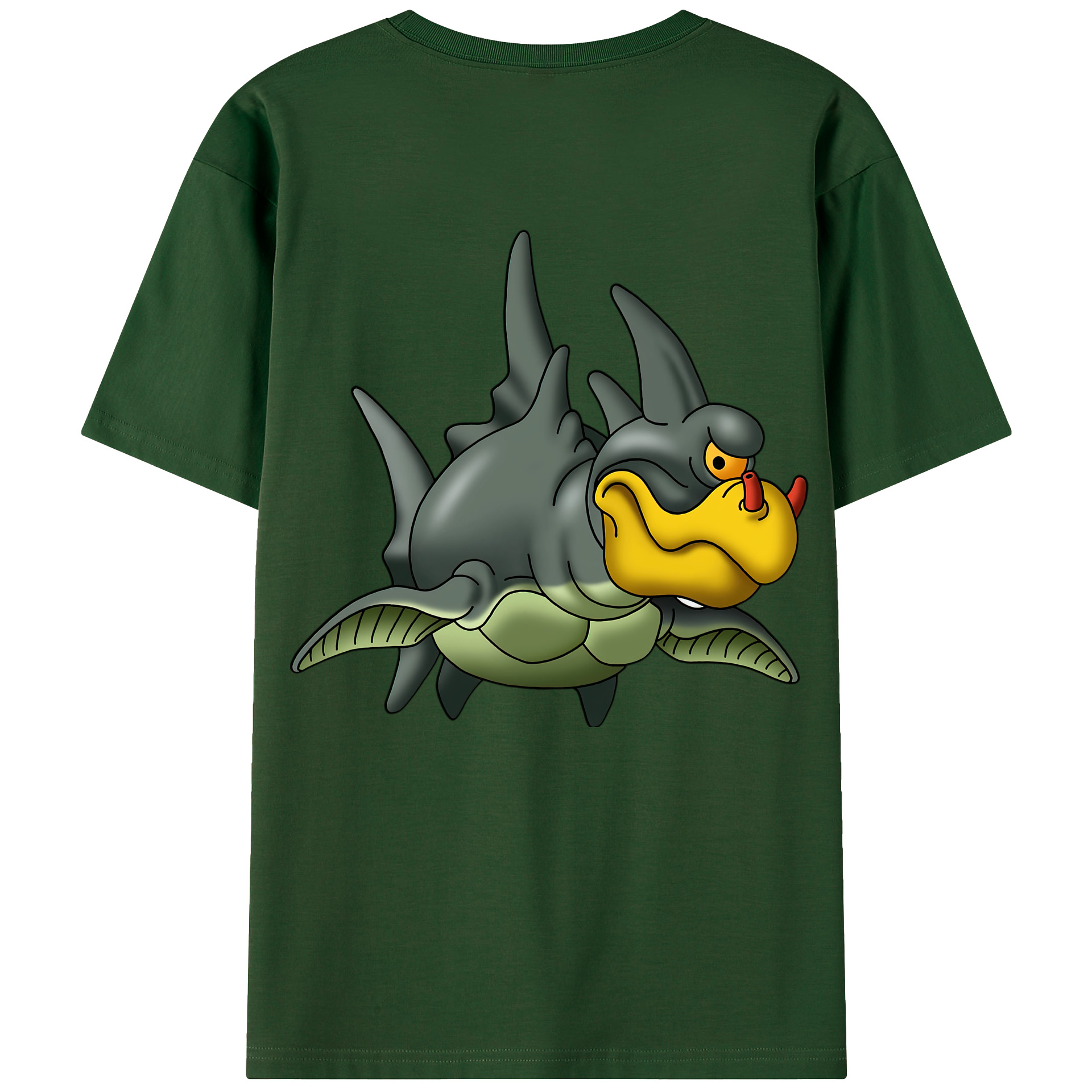（画像用） ドラゴンクエスト Doragon Kuesuto Dragon Quest 綿100％半袖Tシャツ（背面プリント）